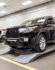 Toyota on vehicle lift | McGavock Toyota in Pampa TX