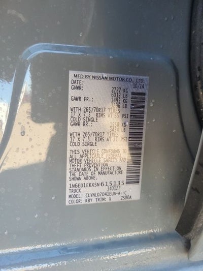 2025 Nissan Frontier PRO-4X